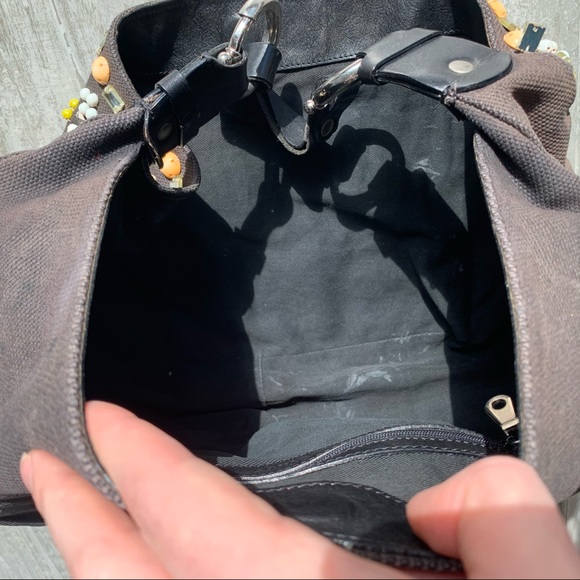 Chloe Beaded Studded Heavy Leather Big Hobo Slouchy Bag - Picture 16 of 16